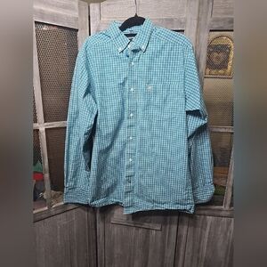 Ariat Men's Teal Plaid Button Down Shirt